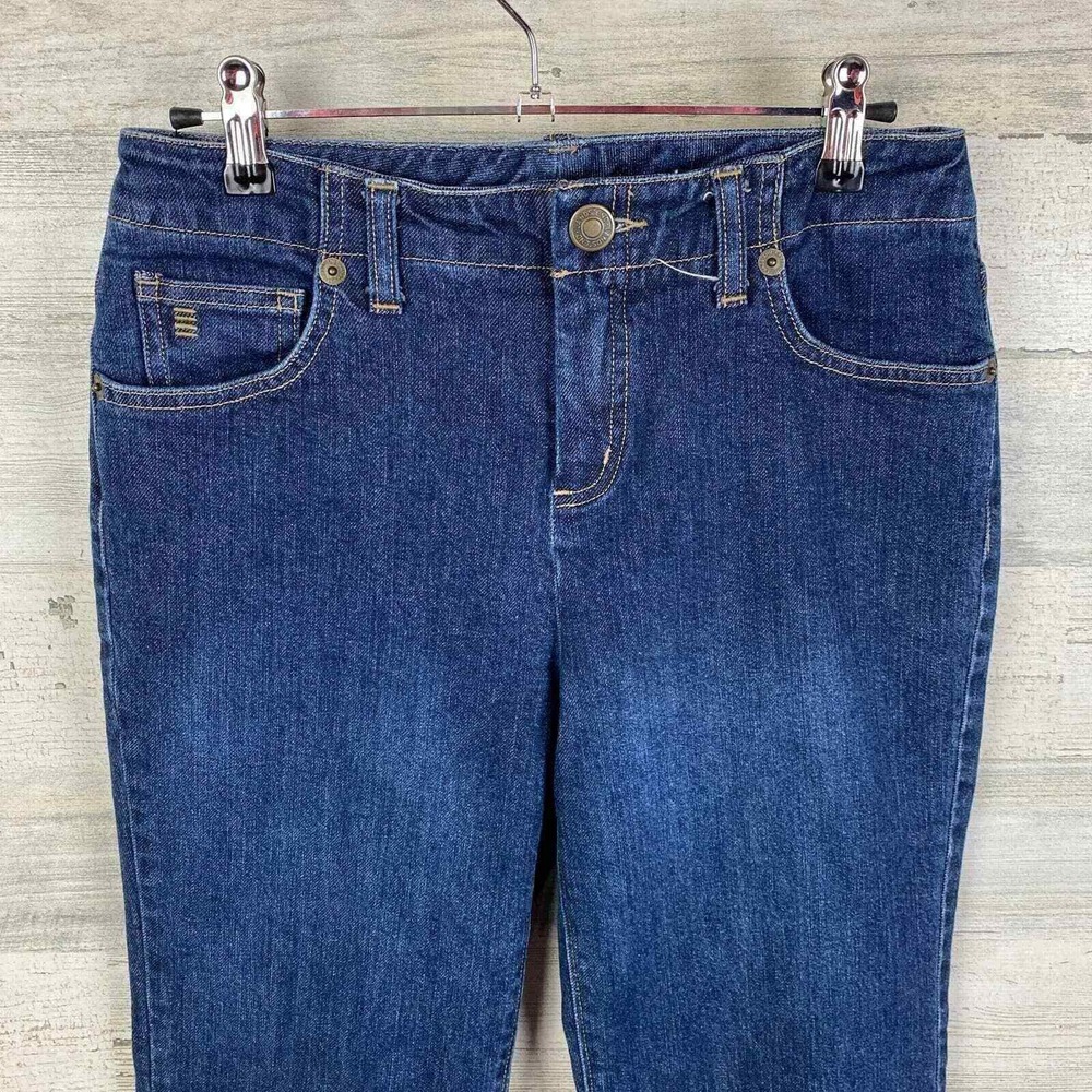 Lands End Straight Leg Mom Jeans Womens 4 Petite‎ Dark Wash High Waist Vintage - Picture 4 of 6